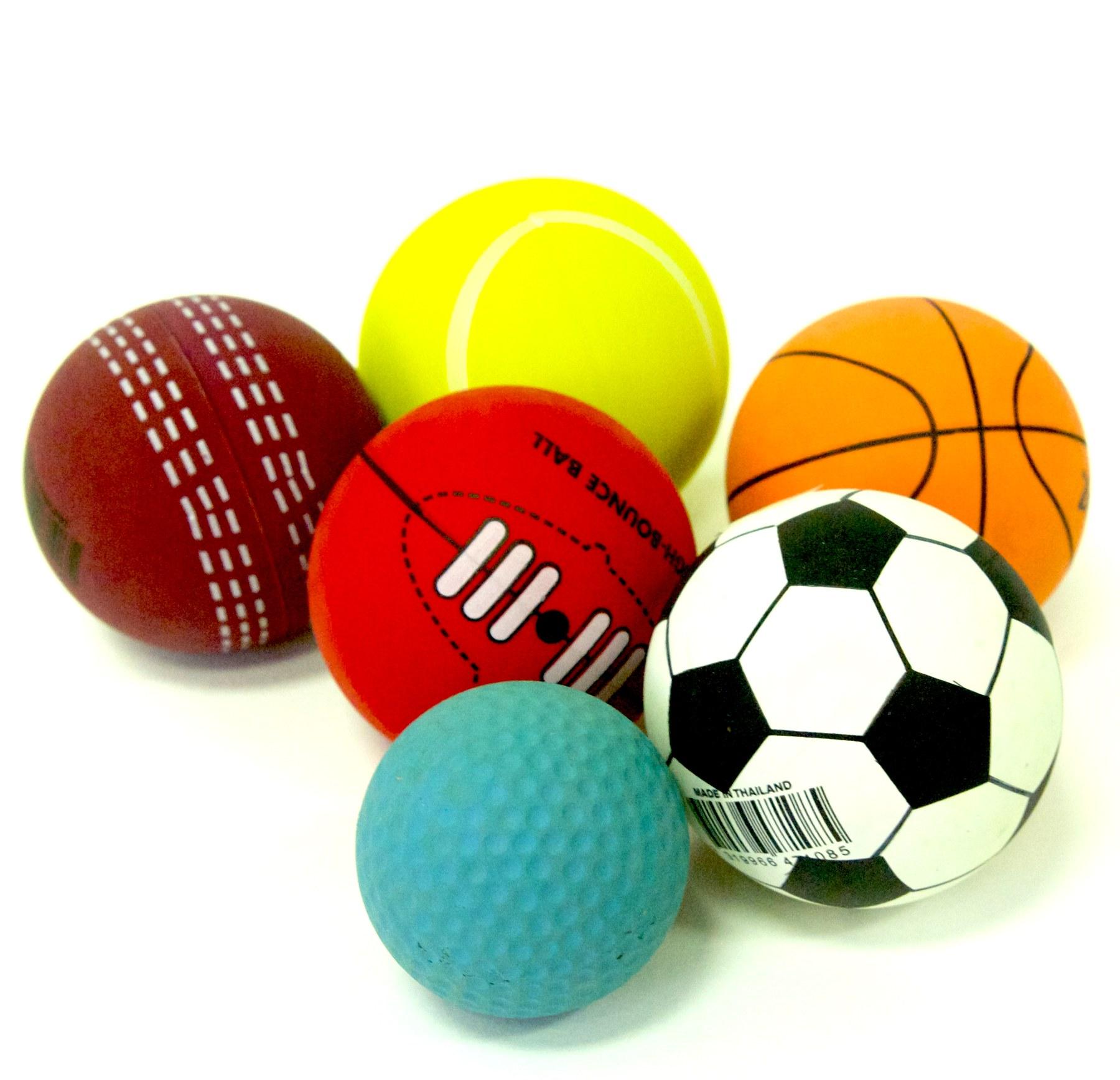 Sports ball types and sizes